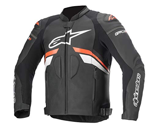 Alpinestars GP Plus R V3 Airflow Leather Jacket (Black/Red Fluorescent/White) Size 58