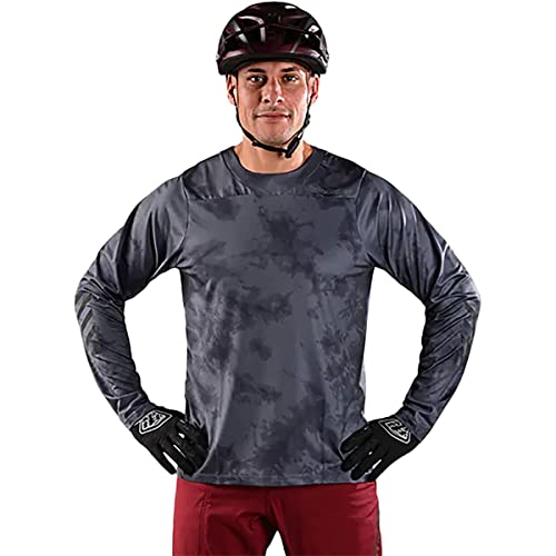 Troy Lee Designs Men's Motocross Racing Skyline Long Sleeve Chill Jersey (Tie Dye Charcoal)