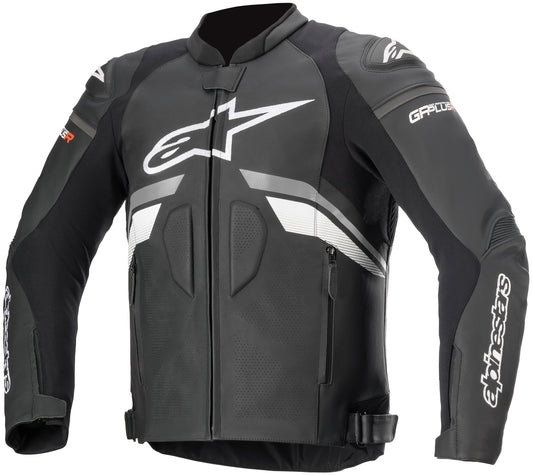 Alpinestars GP Plus R V3 Airflow Leather Motorcycle Jacket (Black/Gray/White) Size 52