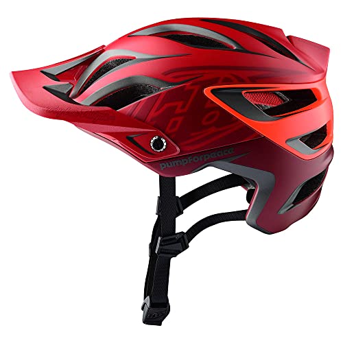 Troy Lee Designs A3 Pump for Peace Half Shell Mountain Bike Helmet W/MIPS  (Red)