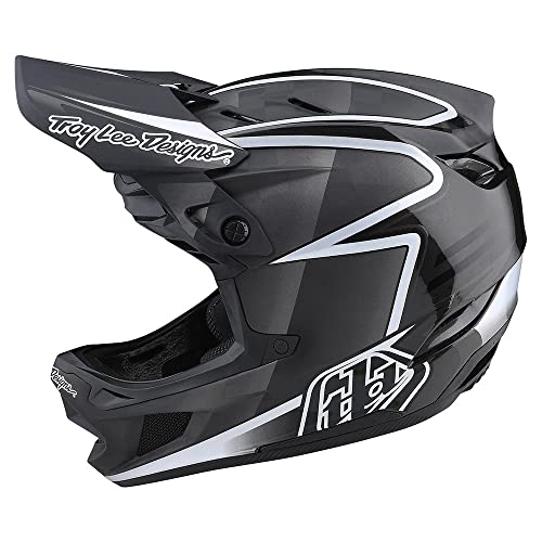 Troy Lee Designs D4 Carbon Full Face Mountain Bike Helmet Youth  - Lines Black/Gray