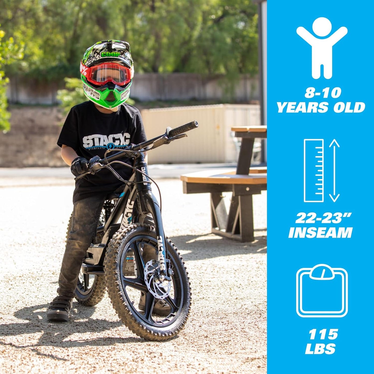 STACYC Brushless 18eDRIVE Electric Balance Bike for Kids Ages 8-10 Years Old